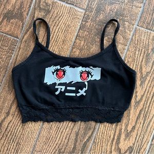 Anime Eyes Crop/Bralette